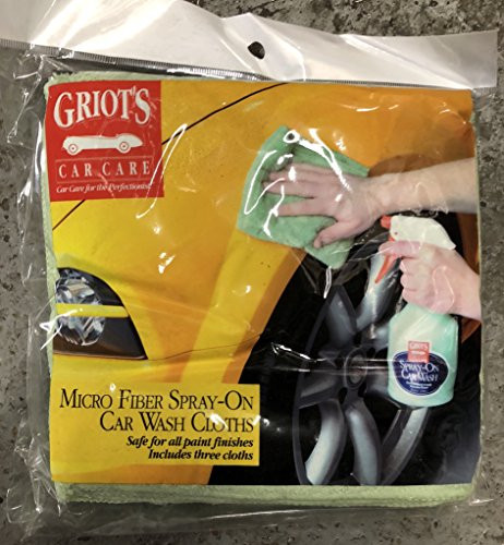 Griot's Garage 3 Pack - 9 Towels - Premium 11269 Micro Fiber Spray-On Car Wash Cloth