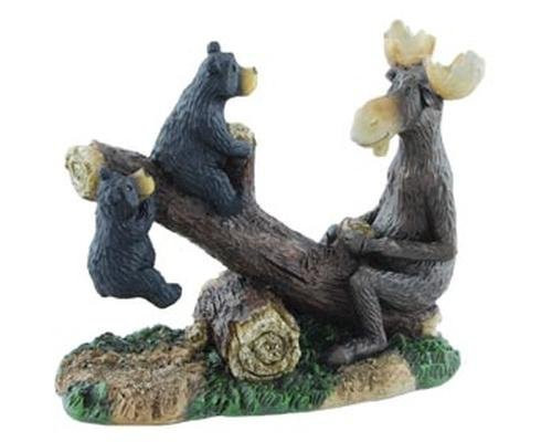 Bear  and  Moose on Seesaw Figure, 6-inch