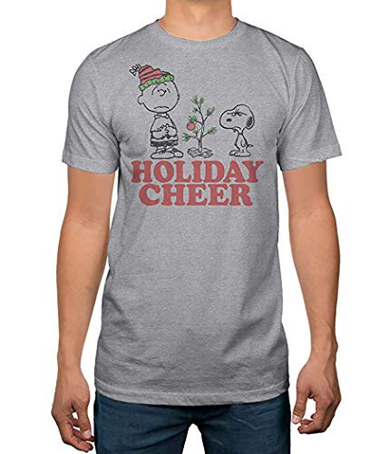 Peanuts Snoopy Charlie Brown Holiday Cheer Christmas T-Shirt -Small-