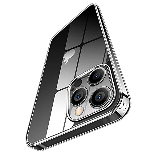 Dataroad Slim Compatible for iPhone 12 Pro,-Anti-Scratching- Transparent Glass Hard Back Thin Cover with Soft Shockproof Protective Edges, Bumper Clear Case-6.1Inch -iPhone 12 Pro-