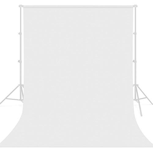 PHOPIK 6X9 ft Photography Background Cloth, Green Background Screen, for Video Photography, Studio Photography, and TV, Green,White,Black -Background ONLY- -White-