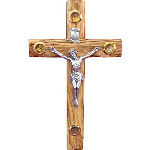 Zuluf 30cm Large Catholic Olive Wood Wall Cross With Crucifix Religious - CRS041