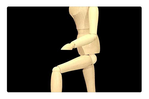 LESGAULEST Doormat Floor Rug/Mat -23.6 x 15.7 inch- - Wood Figure Wooden Mannequin Faceless