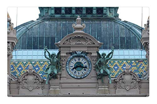 LESGAULEST Doormat Floor Rug/Mat -23.6 x 15.7 inch- - Game Bank Casino Clock Figures Monte Carlo