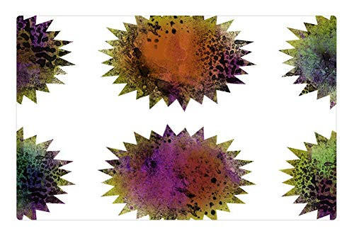 LESGAULEST Doormat Floor Rug/Mat -23.6 x 15.7 inch- - Burst Button Icon Placeholder Texture Cloud