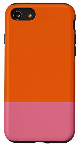 iPhone SE -2020- / 7 / 8 Minimalist Retro Burnt Orange and Pink Case