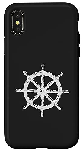 iPhone X/XS Ship's Wheels Captain - Nautical for Ocean, Lake  and  River Case