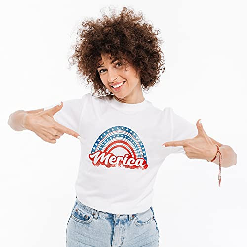 Vintage Merica - 4th Of July Shirt - Red White Blue Clothes - July 4th Decoration - Funny Hilarious USA Party Merica T-shirts Novelty Graphic