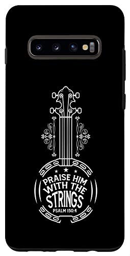 Galaxy S10 plus Christian Praise Him With String Acoustic Guitar Bible Case
