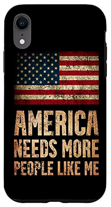iPhone XR Vintage 4th of July Patriotic Conservative USA American Flag Case
