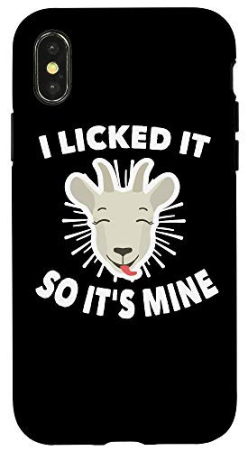 iPhone X/XS I Licked It Goat Animal Caprine Clothes Farmer Gift Goat Case