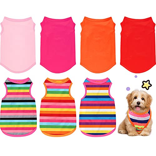 Frienda 8 Pieces Dog Shirts Puppy T-Shirts Pet Clothes Summer Shirts Dog Plain Shirts Soft and Breathable Outfit Soft and Breathable Pet Puppy Blank Clothes for Cats and Dogs Frienda 8 Pieces Dog Shirts Puppy T-Shirts Pet Clothes Summer Shirts Dog Plain Shirts Soft and Breathable Outfit Soft and Breathable Pet Puppy Blank Clothes for Cats and Dogs