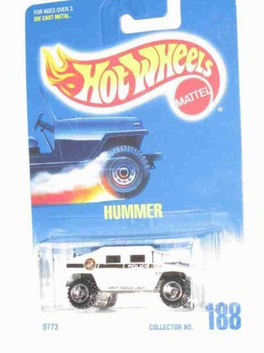 Hot Wheels 188 Hummer White Police Tampos Unpainted Base Collectible Collector Car Mattel 1-64 Scale