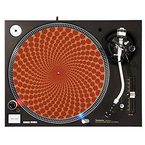 DJ Turntable Premium Cork Slipmat - Red Dots