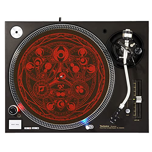 DJ Turntable Premium Cork Slipmat - Red Magic