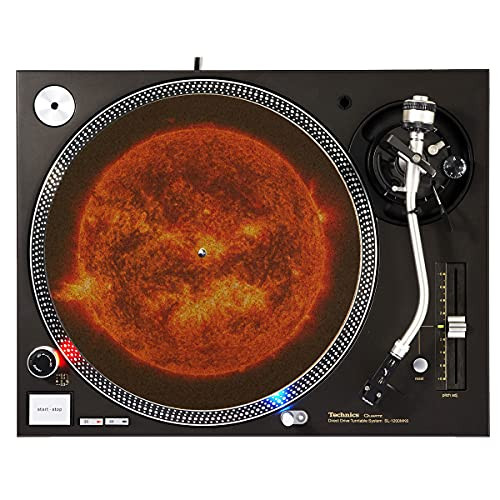 DJ Turntable Premium Cork Slipmat - Red Sun