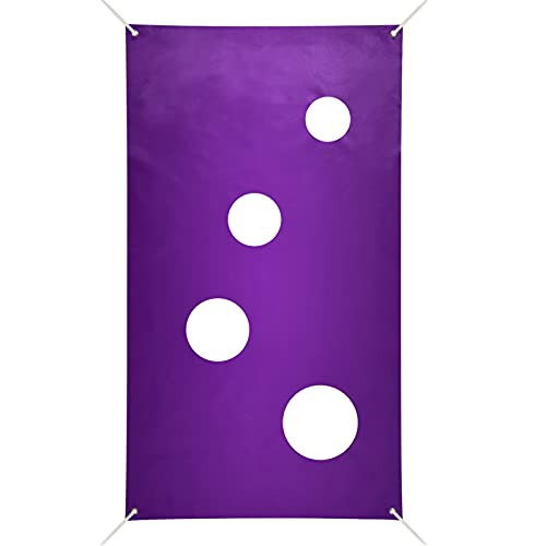 Nander Purple Solid Color Toss Game with 6 Bean Bags Indoor Outdoor Throwing Game Carnival Toss Banner for Picnic,Activities,Birthday Party Decoration Supplies