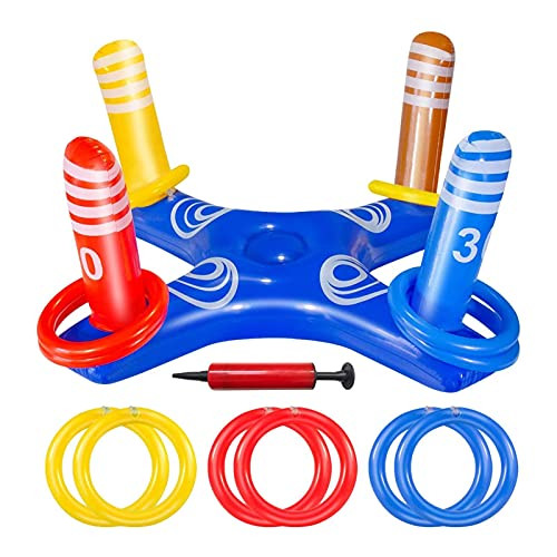 Inflatable Pool Cross Ring Toss Water Toys, Outdoor Summer Swimming Pool Ring Toss Games Toys, Multiplayer Interactive Pool Cross-Ring Throw Floating Games Toys for Kids Adults Water Party Supplies Inflatable Pool Cross Ring Toss Water Toys, Outdoor Summer Swimming Pool Ring Toss Games Toys, Multiplayer Interactive Pool Cross-Ring Throw Floating Games Toys for Kids Adults Water Party Supplies