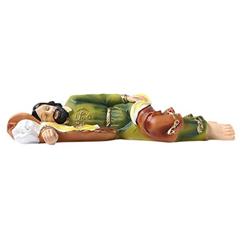 jiota Saint Joseph Sleeping Statue Sleeping St Joseph Figure Resin Christmas Figurine 21CM8'Catholic Saint Joseph Resin Statue Figure for Religious Gift Decoration Collection Wonderful