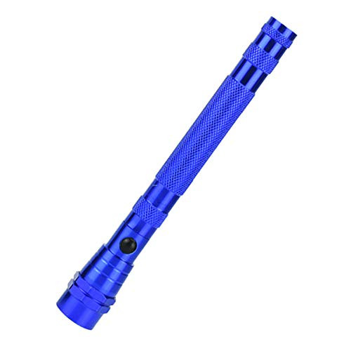 CFDYKRP LED Magnetic Pickup Tool, Telescoping Flexible Extensible Led Flashlights,Perfect Mechanical Pick-up Tools Gifts for Men -Emitting Color - Blue-