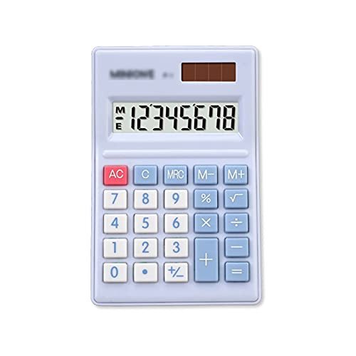 Precise Calculators, 8-Digit Dual Power Handheld Desktop Calculator with Large LCD Display Big Sensitive Button Durable