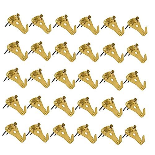 Picture Hangers Picture Hanging Hooks Frame Hangers with Nails 50lbs Photo Mirror Hanging Kit Wall Mounting Hardware 30PCS