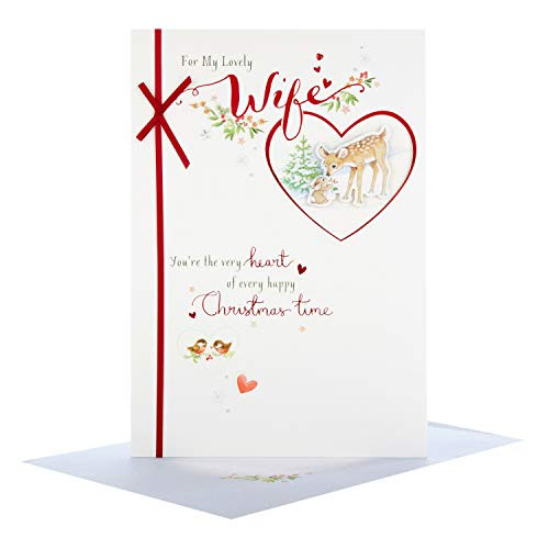 Hallmark Lovely Wife Medium Christmas Card 'You're The Heart'