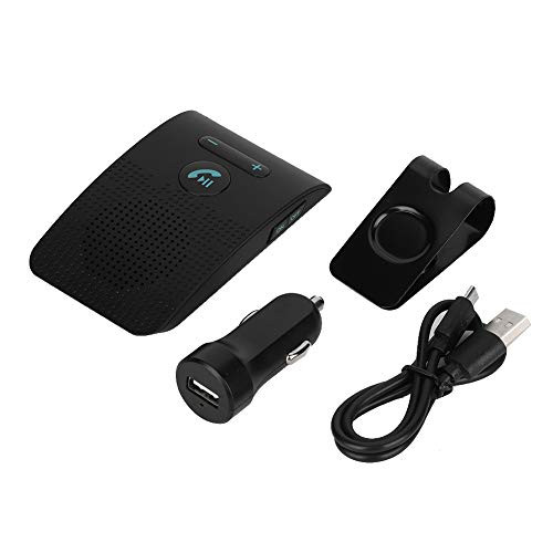 Car Speakerphone Hands-Free Car Speaker Phone Sun Shield Wireless Speaker Car Accessory Compatible with Bluetooth 4.2