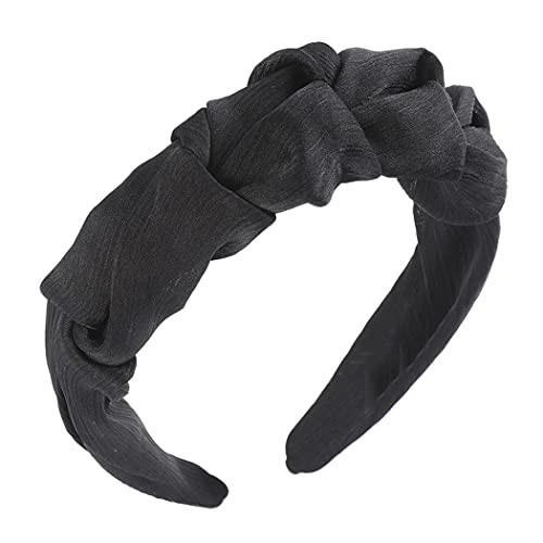 Pleated Solid Color Headband Satin Bezel Turban For Women Wide Size Hairbands Girls Accessories Hair Hoop Hair Jewelry black Pleated Solid Color Headband Satin Bezel Turban For Women Wide Size Hairbands Girls Accessories Hair Hoop Hair Jewelry black