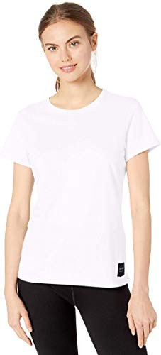Calvin Klein Women's Premium Performance Crew Neck T-Shirt -Standard and Plus-, White, XX-Large