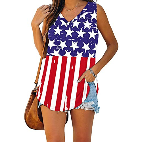 4th of July Tank Tops Shirts for Women American US Flag Graphic Patriotic Tank Tops Sleeveless Loose Fit Women Tops 4th of July Tank Tops Shirts for Women American US Flag Graphic Patriotic Tank Tops Sleeveless Loose Fit Women Tops