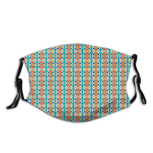 Activated carbon filter mask?Tribal Figures Form Native American Folklore Geometric ?Printed Facial decorations for adult