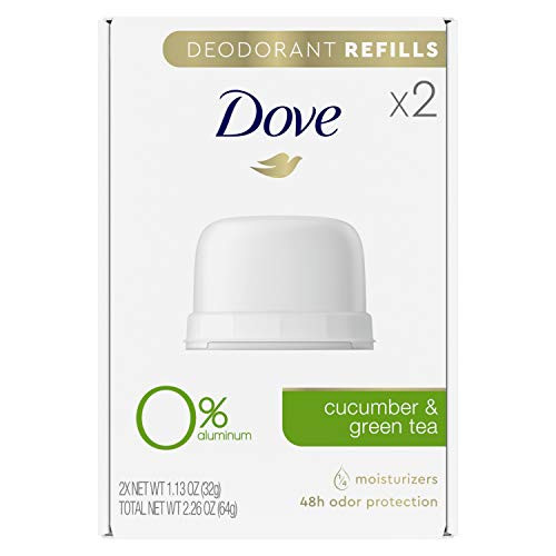 Dove Deodorant Refills Refill Kit 0 Aluminum Cucumber Green Tea Aluminum Free Deodorant oz, 1.13 Ounce