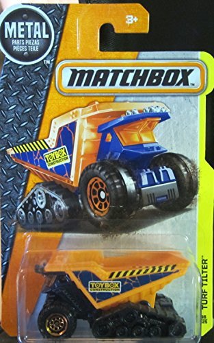 Matchbox 2016 MBX Construction Turf Tilter -Dump Truck- 46/125, Blue and Orange