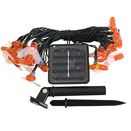 Yeahii Solar Powered Bee String Lights 30 LED Cute Honeybee Lights Solar Powered Waterproof Honey Bee String Light Fairy Garden Yeahii Solar Powered Bee String Lights 30 LED Cute Honeybee Lights Solar Powered Waterproof Honey Bee String Light Fairy Garden