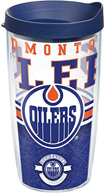 Tervis NHL Edmonton Oilers Core Tumbler with Wrap and Navy Lid 16oz, Clear Tervis NHL Edmonton Oilers Core Tumbler with Wrap and Navy Lid 16oz, Clear