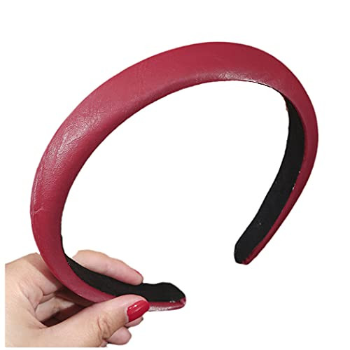 Solid Color Leather Hairbands Girls Headband Hoop Wide Side For Women Bezel Fashion Hair Accessories PU-6 Solid Color Leather Hairbands Girls Headband Hoop Wide Side For Women Bezel Fashion Hair Accessories PU-6