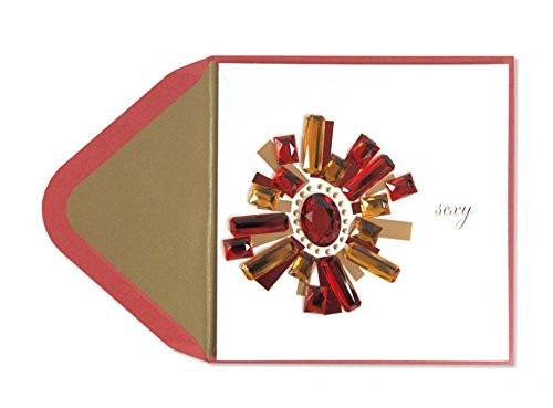 Papyrus Flower Gems Sexy Blank Greeting Card