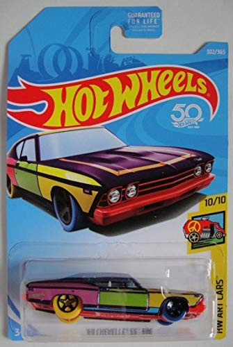 Hot Wheels Art Cars 10/10, Art Cars '69 Chevelle SS 396 302/365 50TH Anniversary Card
