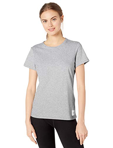 Calvin Klein Women's Premium Performance Crew Neck T-Shirt -Standard and Plus-, Deep Pearl Grey, Large