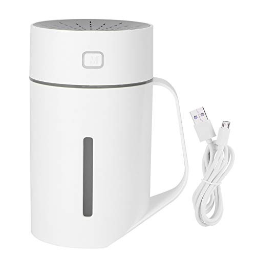 FENGLUANmaoyi Cool Mist Humidifier,White 420Ml Portable Mini Humidifier USB Mute Desktop Humidifier with Night Light for Home Office and Car