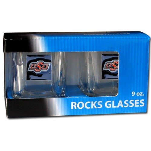 NCAA Oklahoma State Cowboys Rocks Glass Set