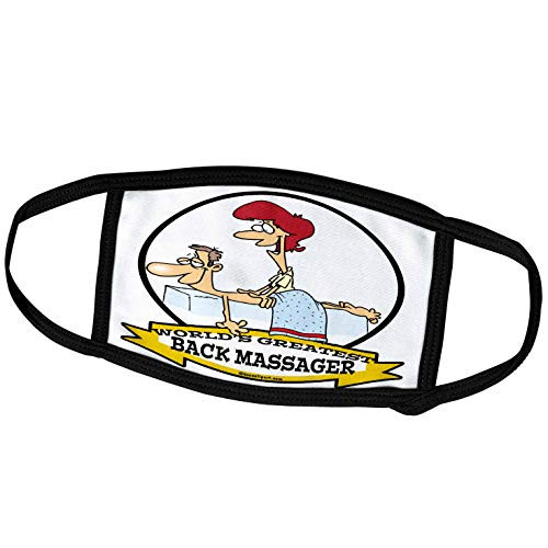 3dRose Funny Worlds Greatest Back Massager Cartoon - Face Covers -fc-102946-1-