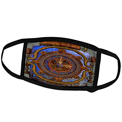 3dRose Spiritual Awakenings Patterns - Steam Punk cog Wheels in Bronze - Face Covers -fc-108172-2-