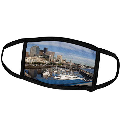 3dRose USA, Washington, Seattle Skyline, Great Wheel - US48 JWI4039 -. - Face Covers -fc-148066-1-