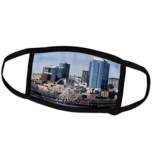3dRose USA, Washington, Seattle Skyline, Great Wheel - US48 JWI4043 -. - Face Covers -fc-148070-1-
