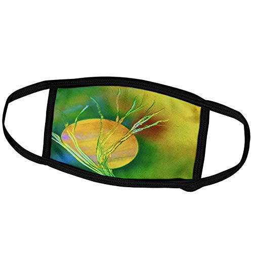 3dRose Yellow Moon Tree Green Back Painting - Face Covers -fc-183175-1- 3dRose Yellow Moon Tree Green Back Painting - Face Covers -fc-183175-1-
