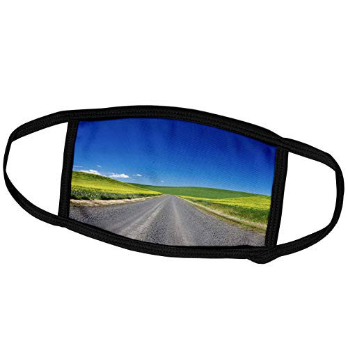3dRose USA, Washington, Palouse. Backcountry Road Through Canola Fields. - Face Covers -fc-208640-1- 3dRose USA, Washington, Palouse. Backcountry Road Through Canola Fields. - Face Covers -fc-208640-1-