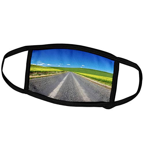 3dRose USA, Washington, Backcountry Road Through Canola Fields. - Face Covers -fc-208641-1- 3dRose USA, Washington, Backcountry Road Through Canola Fields. - Face Covers -fc-208641-1-