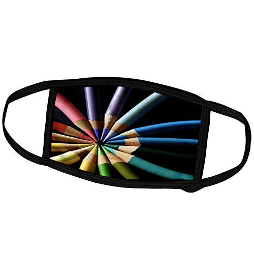 3dRose Colored Pencils arraigned in Color Wheel - Face Covers -fc-22339-1-